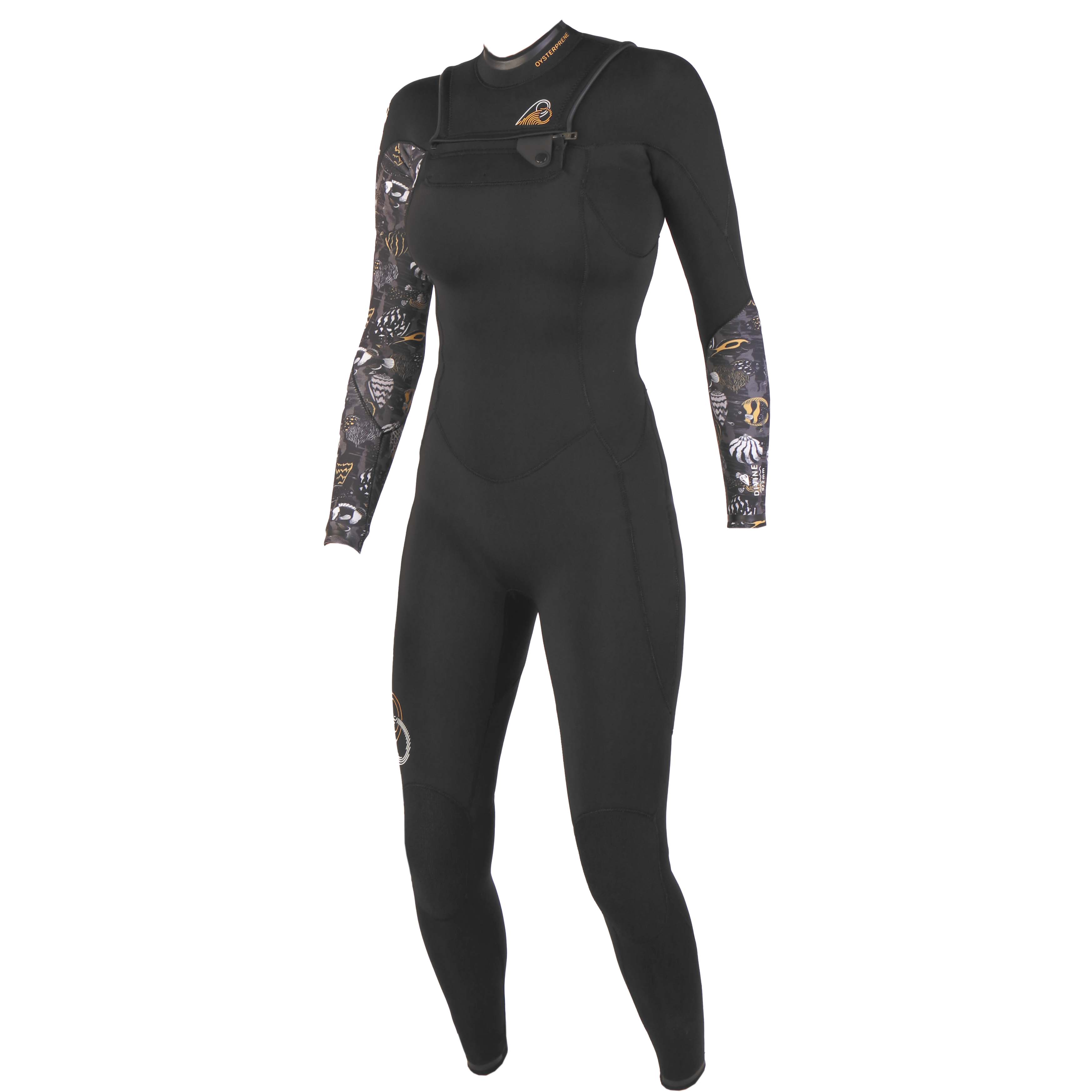 DIVINE 5/4/3 Front-Zip OYSTERPRENE black S