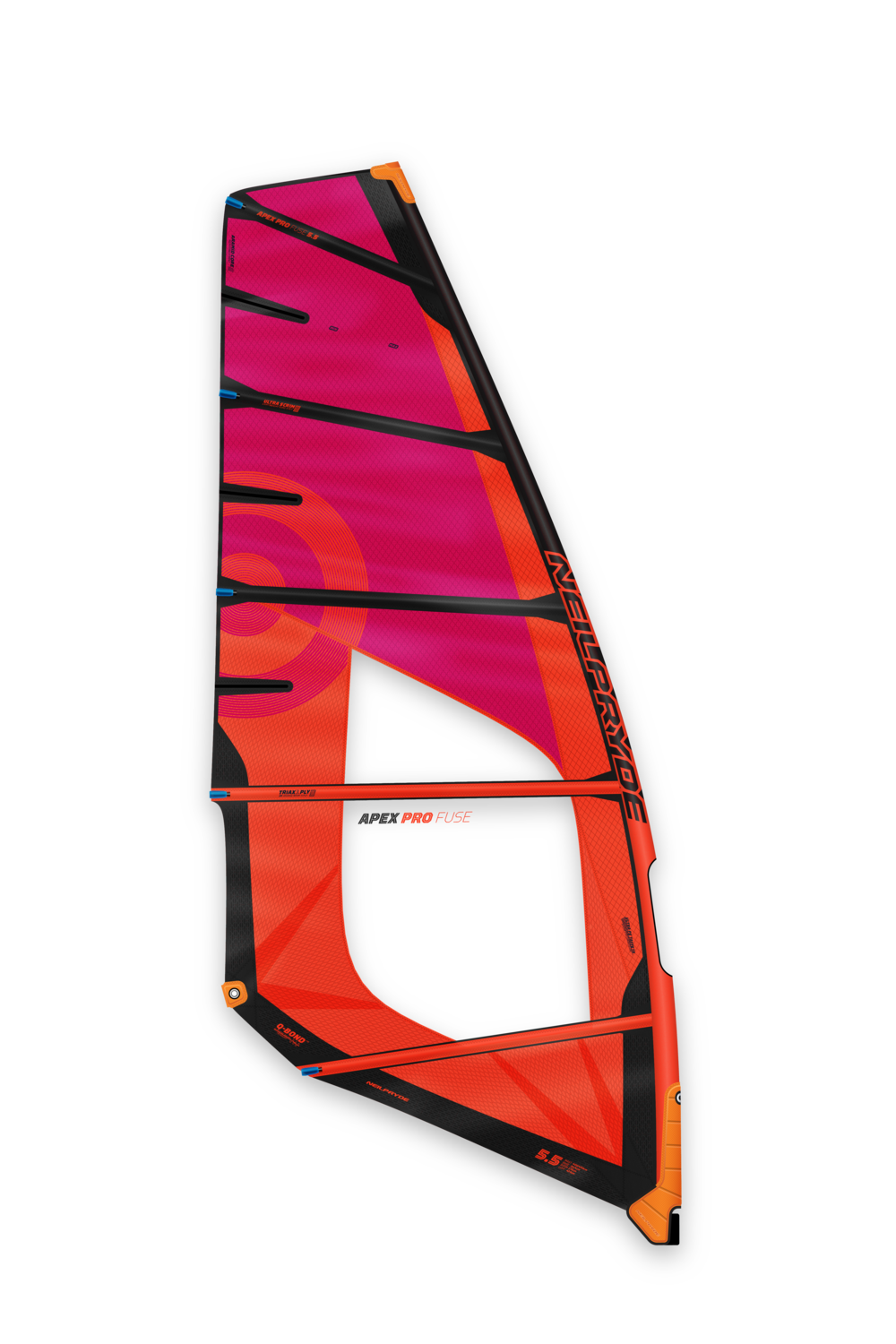 NeilPryde Apex PRO Fuse Windsurfsegel 2026 C3 rubine red/juicy orange 3.9 m²