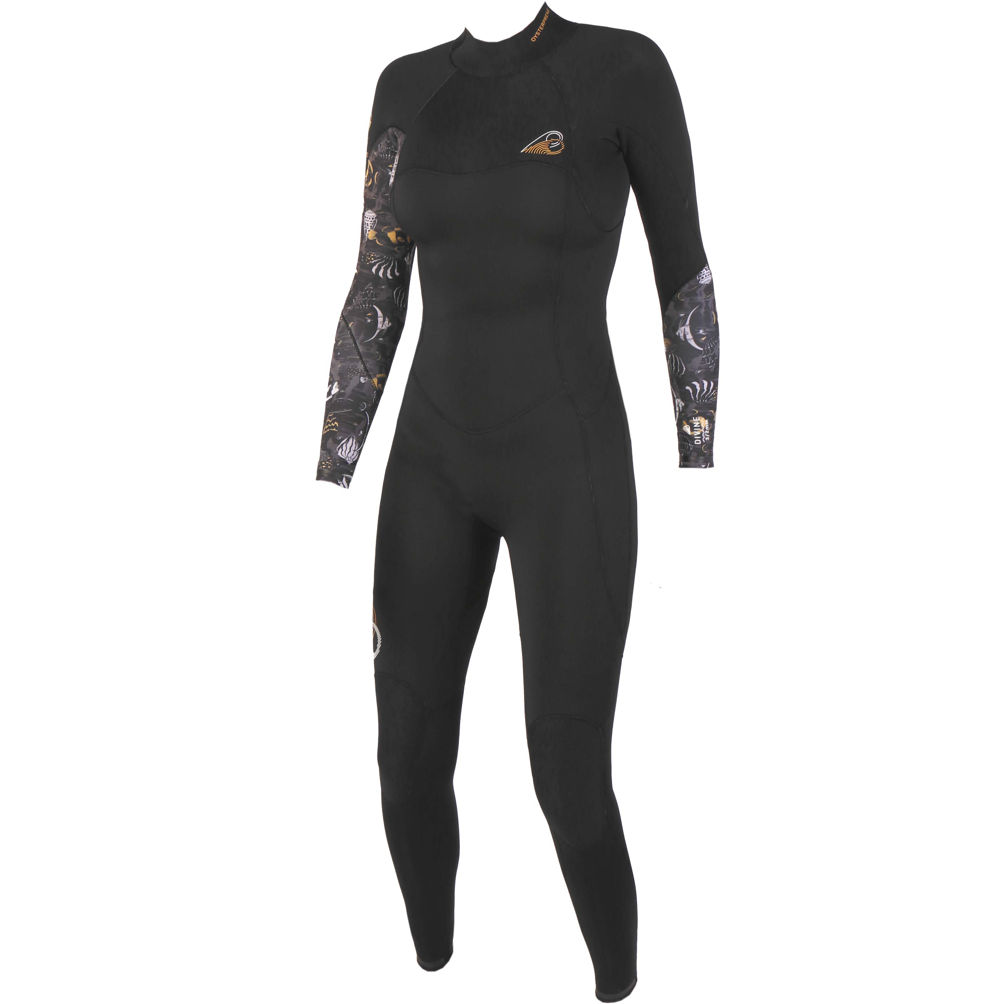 DIVINE 5/4/3 Back-Zip OYSTERPRENE black S DIVINE 5/4/3 Back-Zip OYSTERPRENE black S